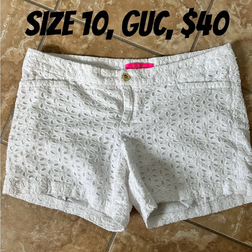 Lilly Pulitzer white eyelet shorts